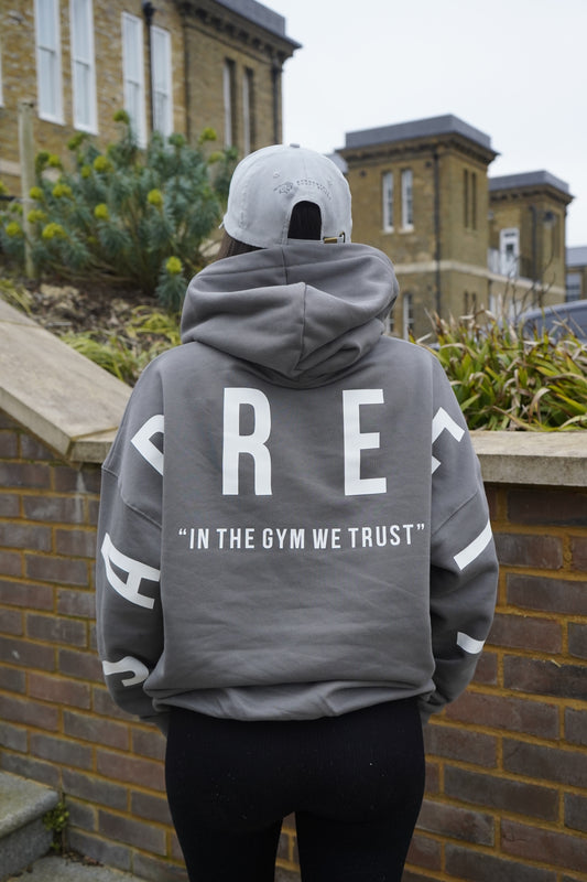 Premium Dark Grey Oversized Hoodie by SabreFIT - Comfortable and Stylish